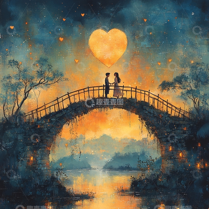 高清大图下载【趣麦麦图】意境鹊桥6