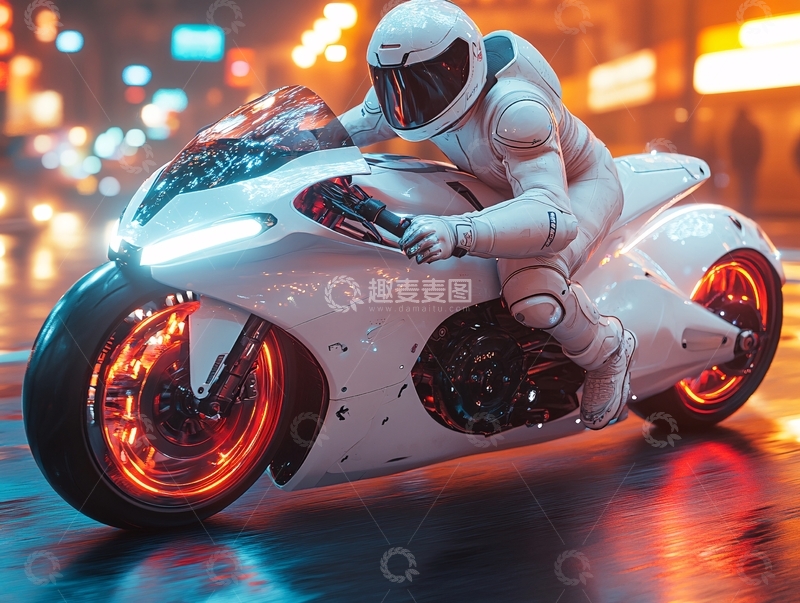 高清大图下载【趣麦麦图】科幻片中的摩托车