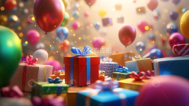 高清大图下载【趣麦麦图】大气生日背景3