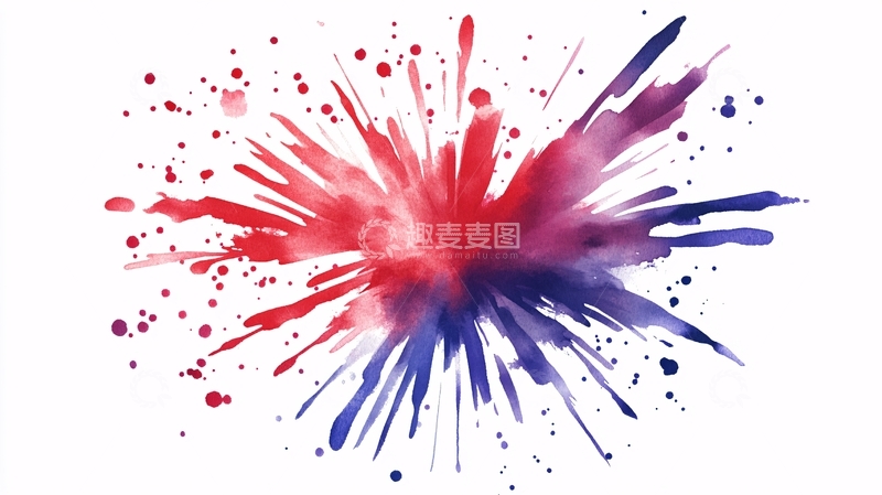 高清大图下载【趣麦麦图】蓝紫红色墨点