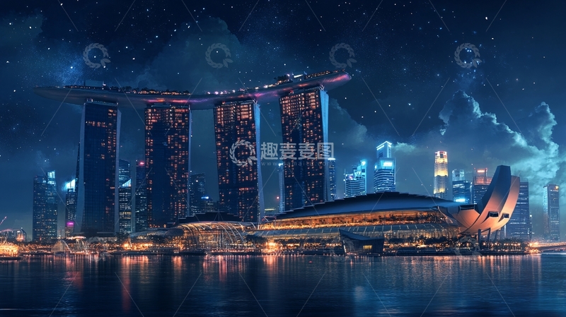 高清大图下载【趣麦麦图】诗意新加坡背景1