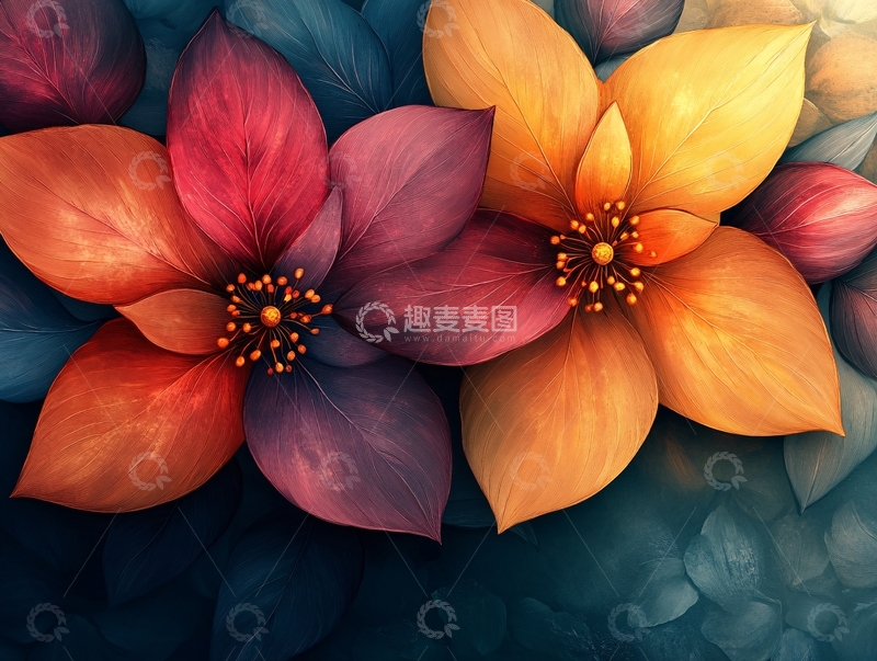 高清大图下载【趣麦麦图】炫彩花朵壁纸51