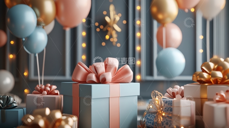 高清大图下载【趣麦麦图】礼盒礼物礼品堆头4