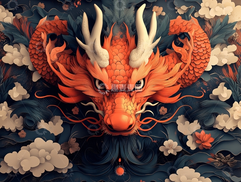 高清大图下载【趣麦麦图】-龙年系列包装插画8