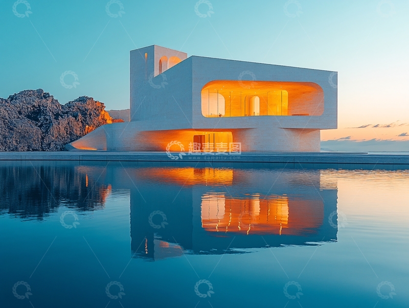 高清大图下载【趣麦麦图】白色网红建筑