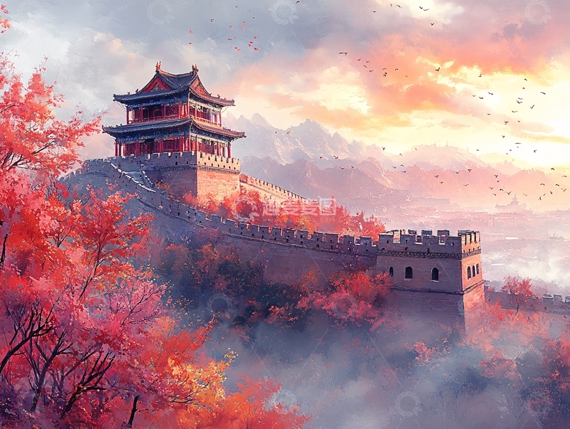 高清大图下载【趣麦麦图】大境门插画1