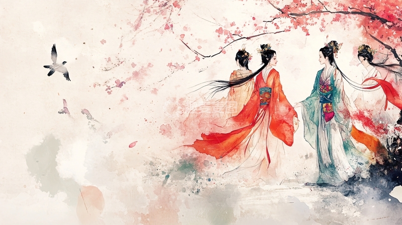 高清大图下载【趣麦麦图】古装封面包装插画1