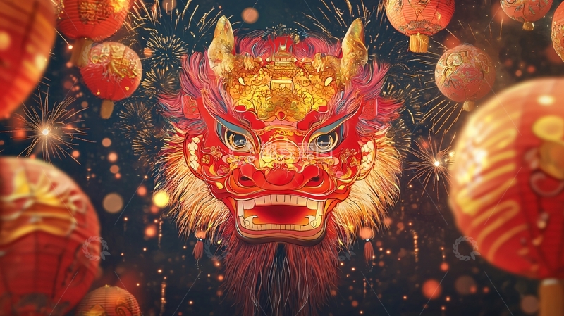 高清大图下载【趣麦麦图】舞龙舞狮壁纸14