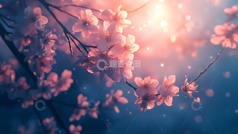 高清大图下载【趣麦麦图】梦幻感杏花