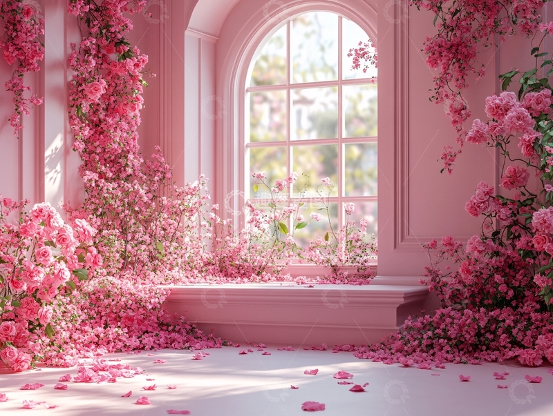 高清大图下载【趣麦麦图】-浪漫温馨粉色主题场景7