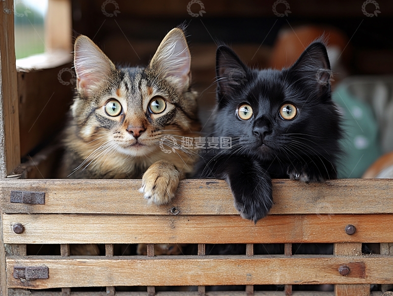 高清大图下载【趣麦麦图】躺在窝里的小猫们1