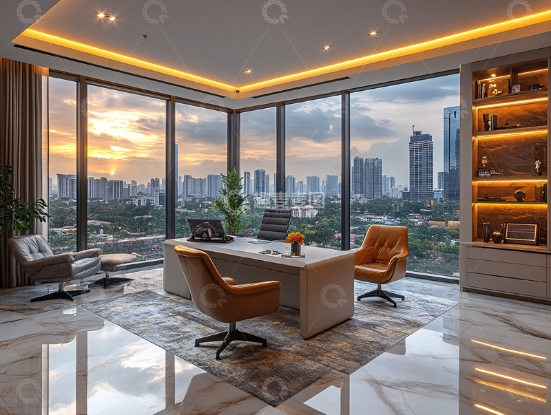 高清大图下载【趣麦麦图】高楼休闲区7