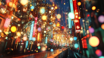 城市光晕背景5
