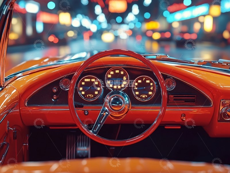 高清大图下载【趣麦麦图】古董车仪表盘