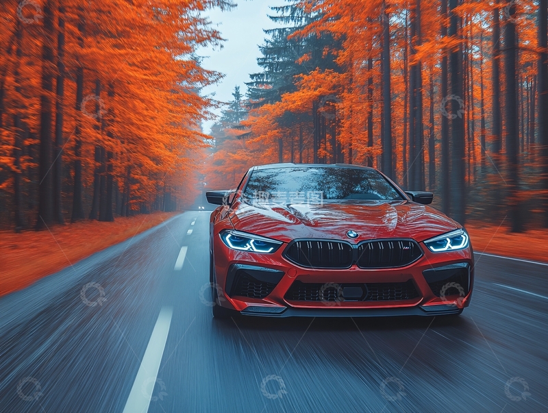 高清大图下载【趣麦麦图】红色宝马