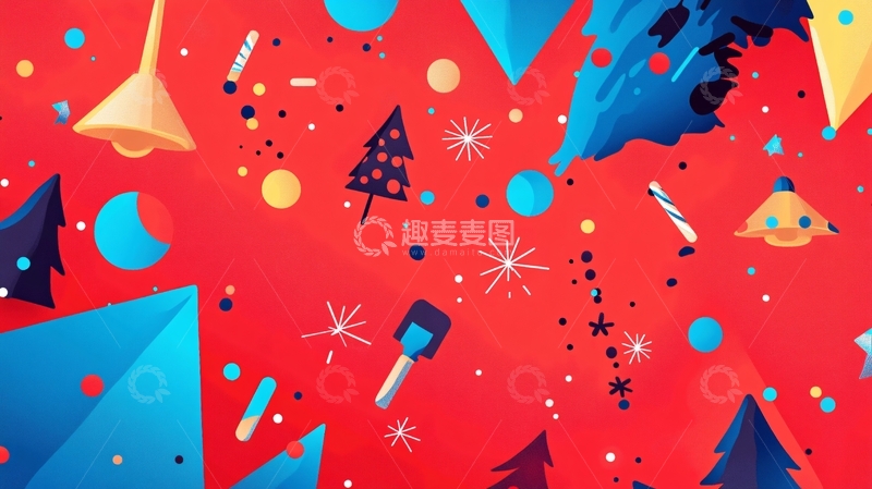 高清大图下载【趣麦麦图】折纸风格扁平风背景