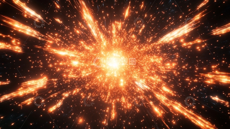 高清大图下载【趣麦麦图】璀璨星光抽象背景烟火6