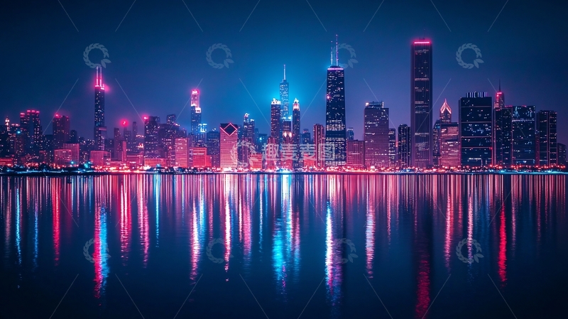 高清大图下载【趣麦麦图】城市夜景烟花12