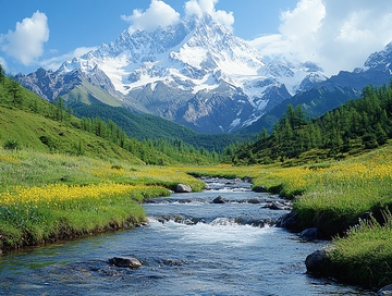 雪山河流湿地草壁纸7