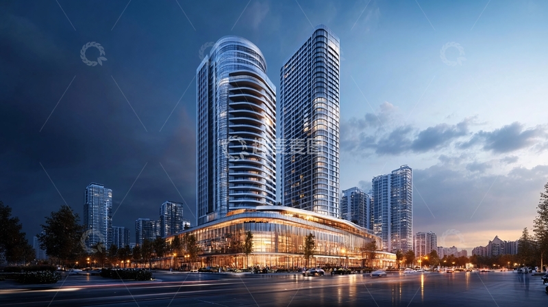 高清大图下载【趣麦麦图】城市天际线夜景6