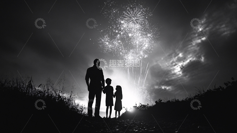 高清大图下载【趣麦麦图】全家福剪影