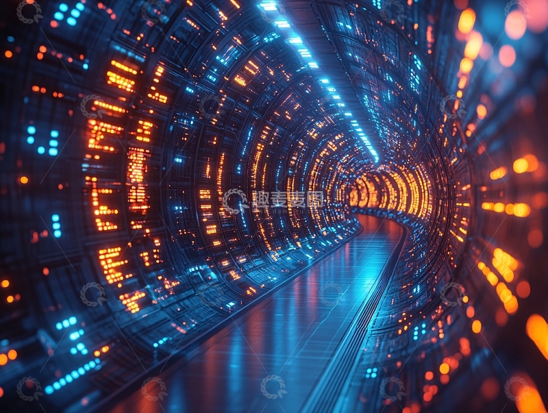 高清大图下载【趣麦麦图】科技感隧道59
