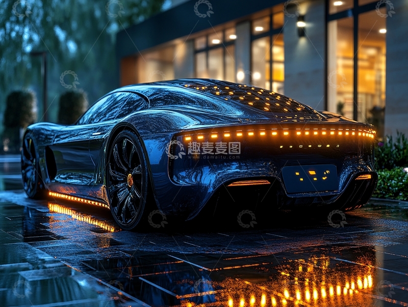 高清大图下载【趣麦麦图】跑车线条飞驰电掣5