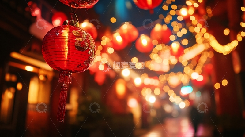高清大图下载【趣麦麦图】春节气氛夜景