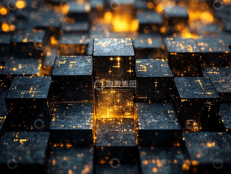 高清大图下载【趣麦麦图】立方体科技背景2