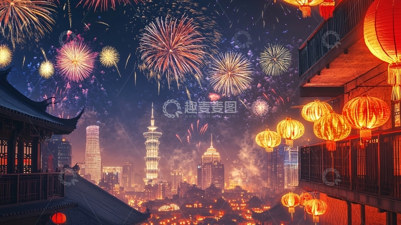 高清大图下载【趣麦麦图】横版烟火40