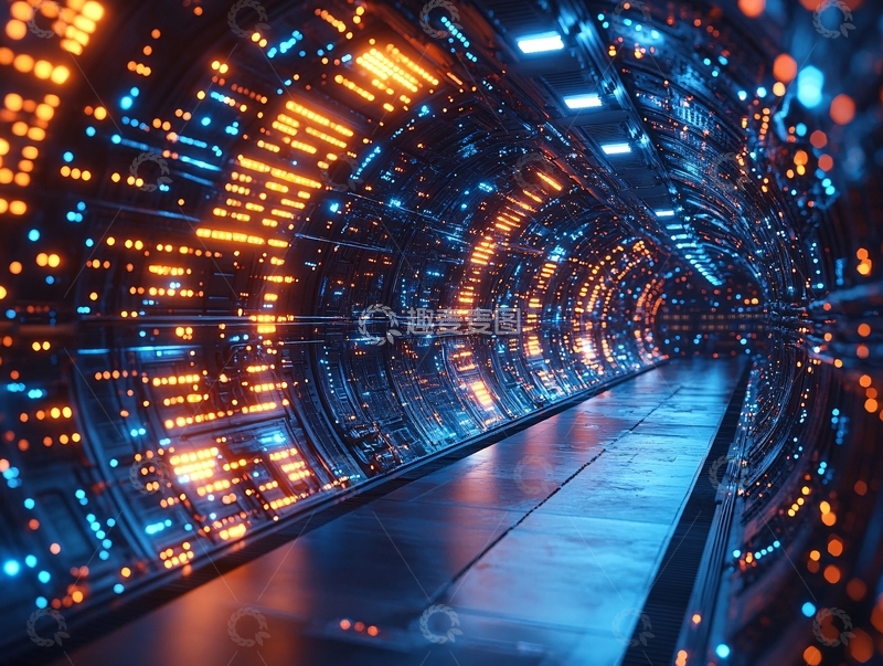 高清大图下载【趣麦麦图】科技感隧道58