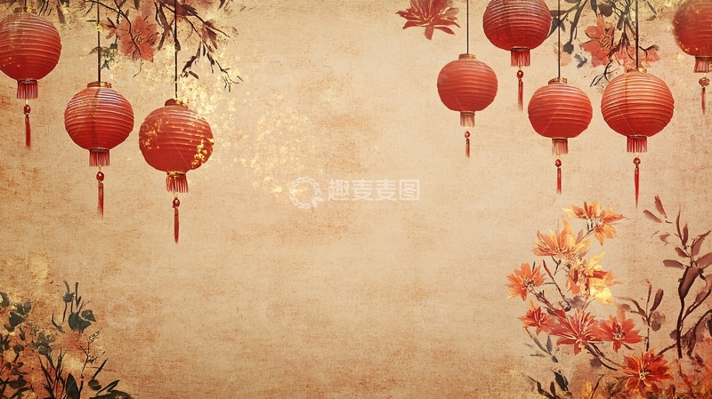 高清大图下载【趣麦麦图】春节壁纸背景1