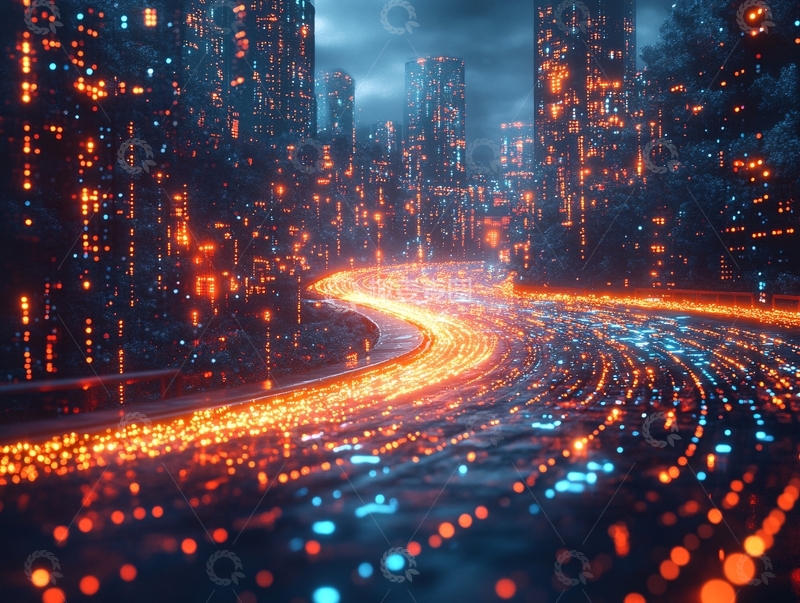 高清大图下载【趣麦麦图】智慧城市网络速度14