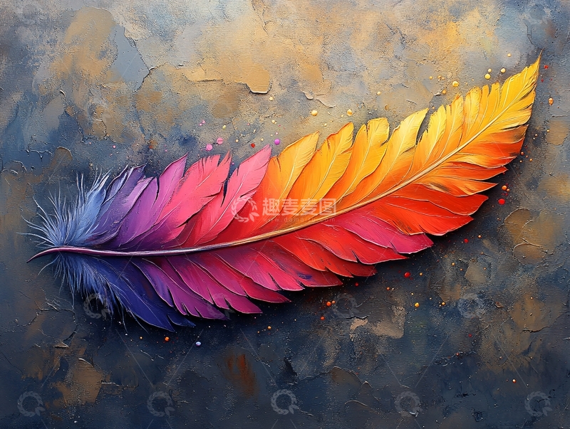 高清大图下载【趣麦麦图】五彩缤纷翅膀花纹1