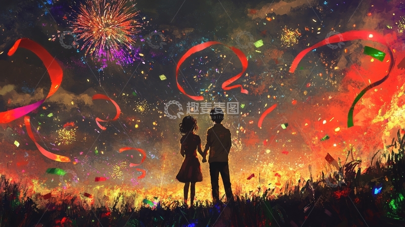 高清大图下载【趣麦麦图】浪漫背景素材节日庆祝