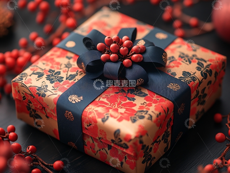 高清大图下载【趣麦麦图】包装新年礼盒