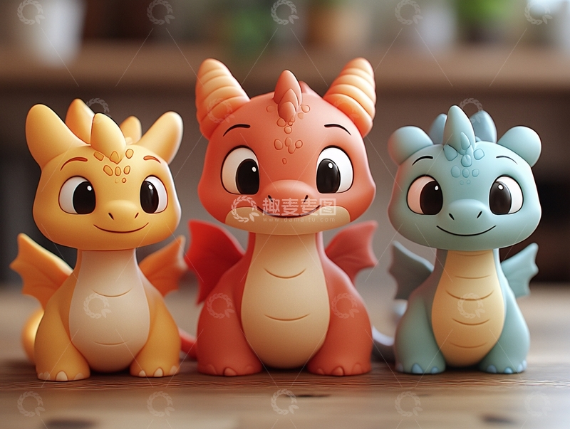 高清大图下载【趣麦麦图】-猫龙宝宝游戏盲盒