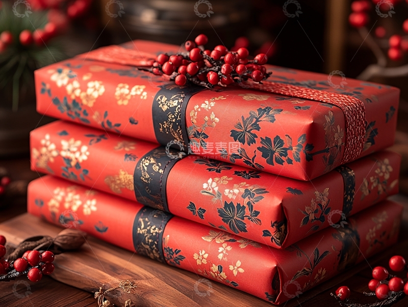 高清大图下载【趣麦麦图】喜事礼品包装