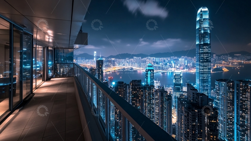 高清大图下载【趣麦麦图】金融中心夜景全景高清5