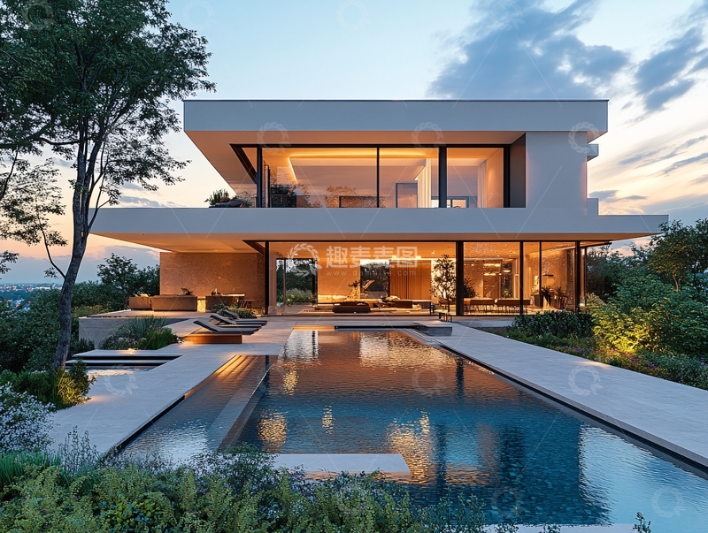 高清大图下载【趣麦麦图】极简别墅设计