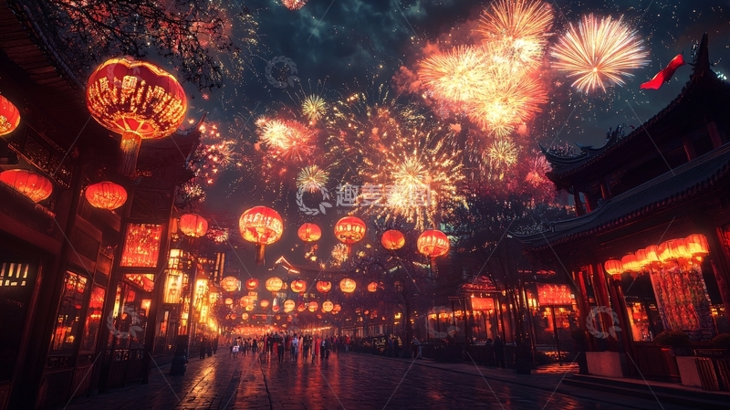 高清大图下载【趣麦麦图】元宵节繁荣9