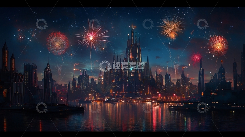 高清大图下载【趣麦麦图】横版烟火43