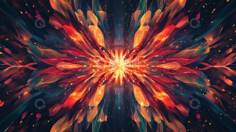 高清大图下载【趣麦麦图】炫彩放射背景9