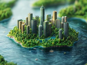 城市悬浮岛风景2