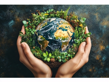 环保再生能源木质手绘