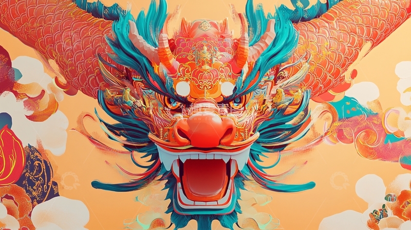 高清大图下载【趣麦麦图】龙年包装插画18