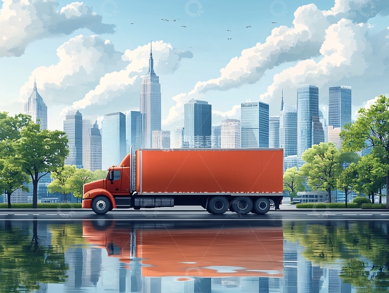 高清大图下载【趣麦麦图】城市绿色货运配送