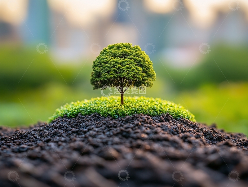 高清大图下载【趣麦麦图】城市生态环境一棵树