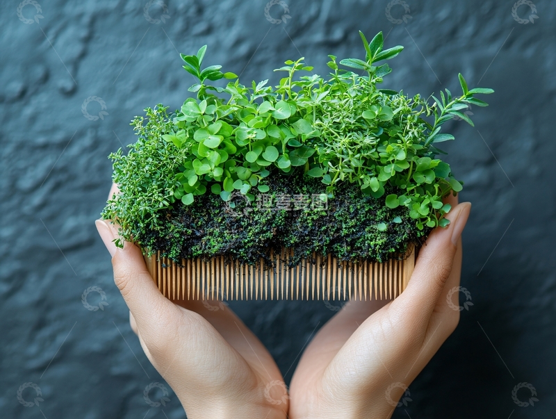 高清大图下载【趣麦麦图】手托小植物2