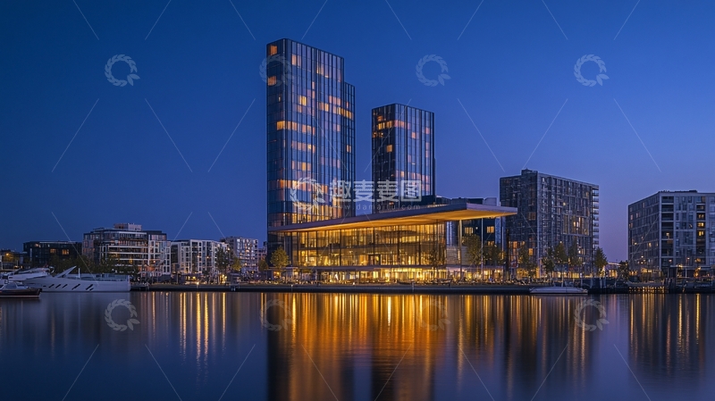 高清大图下载【趣麦麦图】临港夜色